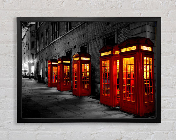 Rote Telefonzellen London England 