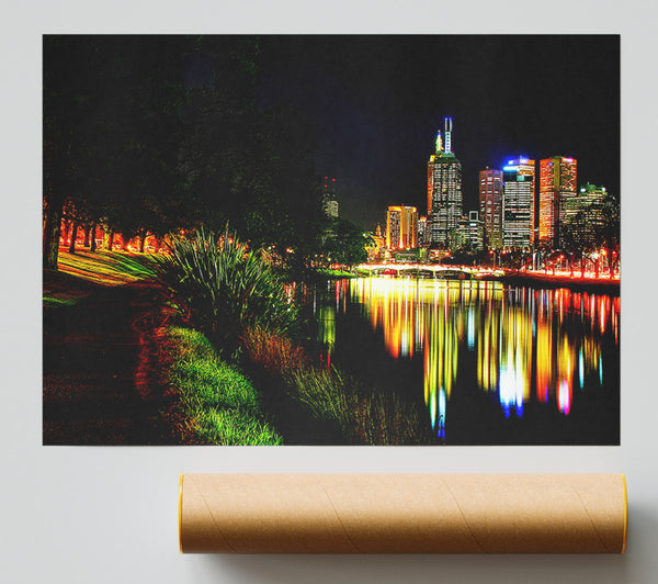 Reflections Of A City River Giclee Print