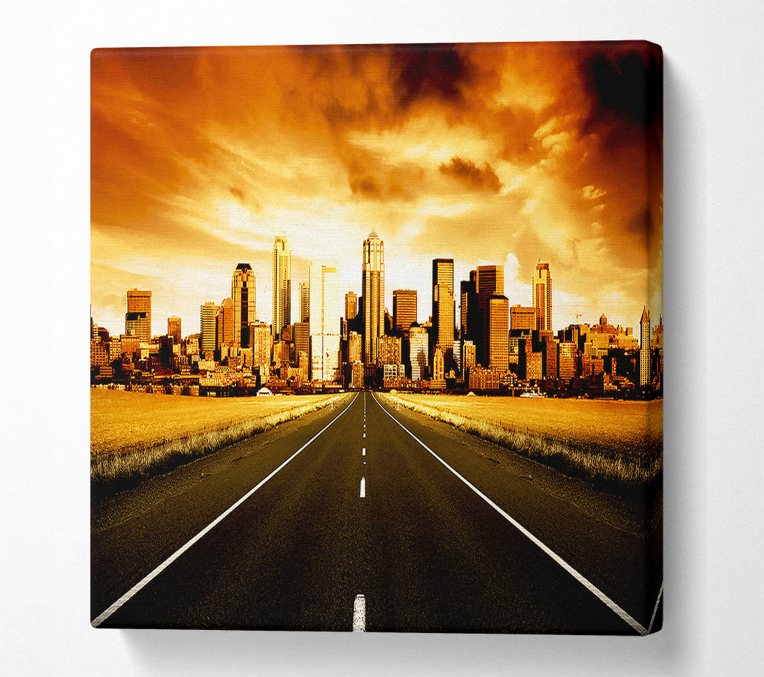  A Canvas Print of Road To The Golden City Canvas Art
