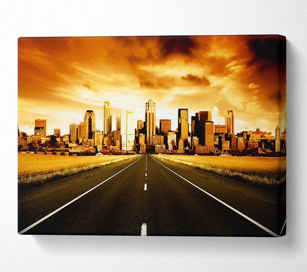  A Canvas Print of Road To The Golden City Canvas Art
