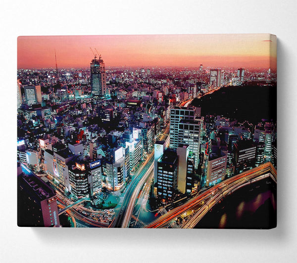  A Canvas Print of Rush Hour Through The City Canvas Art