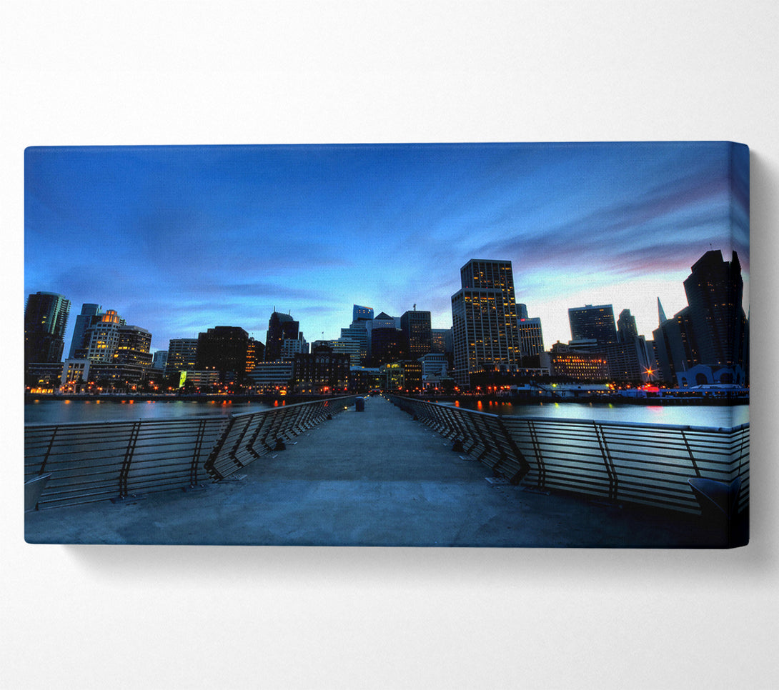  A Canvas Print of San Francisco At Dusk Canvas Wall Art