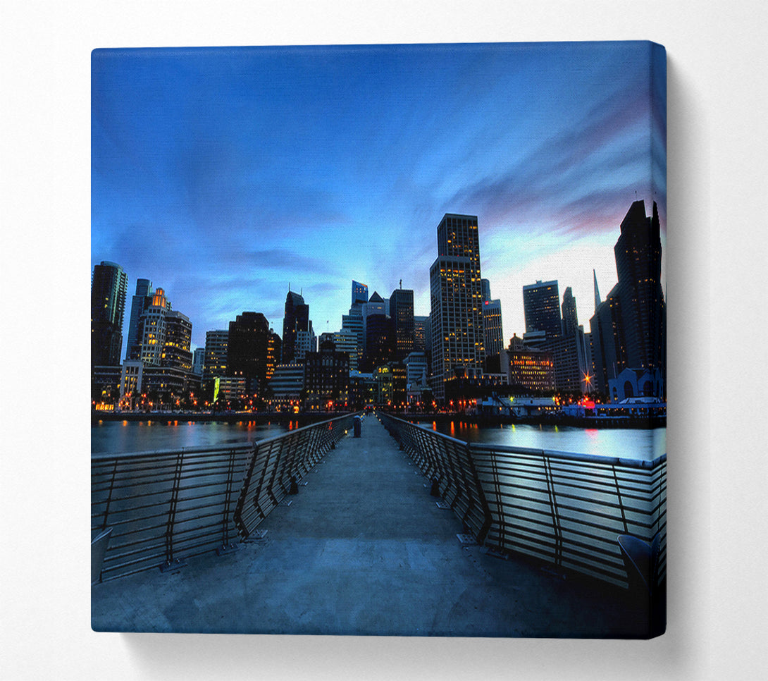  A Canvas Print of San Francisco At Dusk Canvas Wall Art