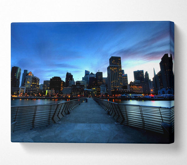  A Canvas Print of San Francisco At Dusk Canvas Wall Art