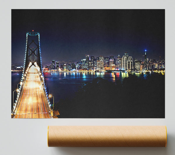 San Francisco At Night Giclee Print