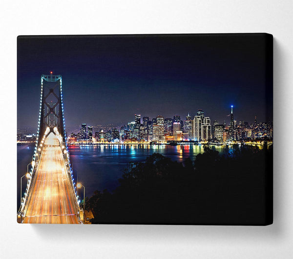  A Canvas Print of San Francisco At Night Canvas Art