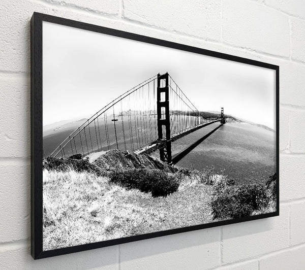 San Francisco Bridge B n W Across The Waters