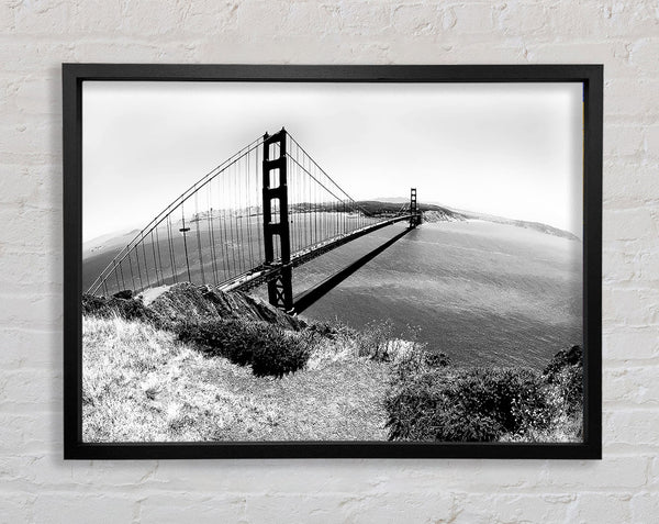 San Francisco Bridge B n W Across The Waters