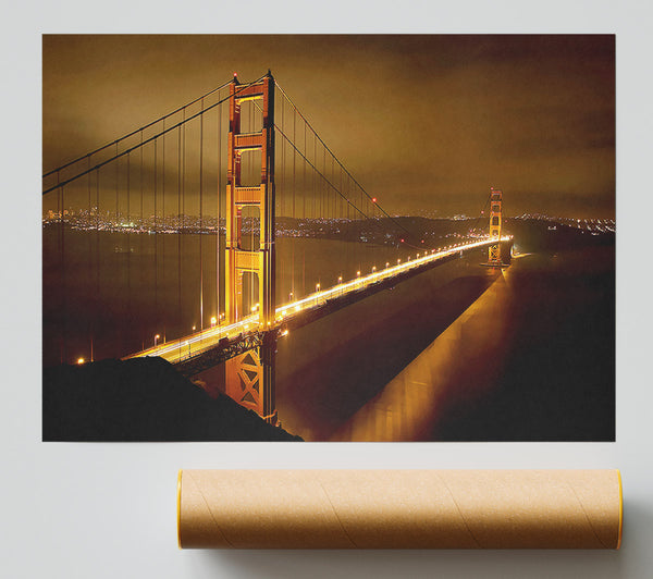 San Francisco Bridge Golden Mist Print