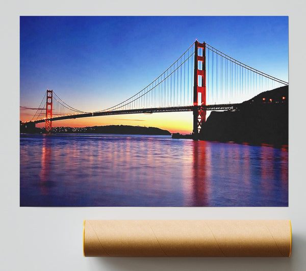 San Francisco Golden Gate Bridge Sunrise Giclee Print