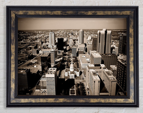 Seeks A New Higher Ground Framed Print