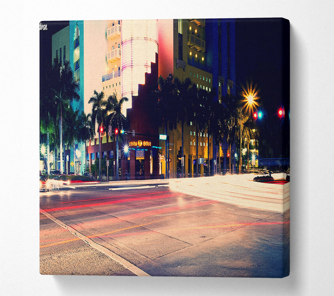  A Canvas Print of South Beach Canvas Wall Art