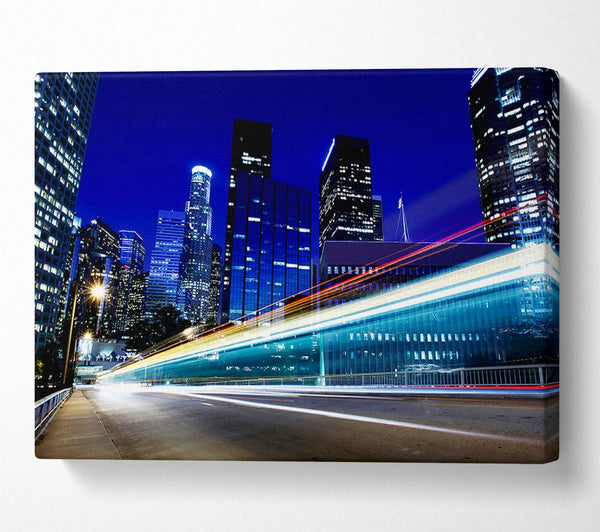  A Canvas Print of Speedway Through The City Canvas Wall Art