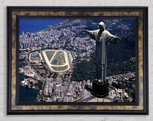 Statue Of Christ The Redeemer Rio De Janeiro Brazil Framed Print