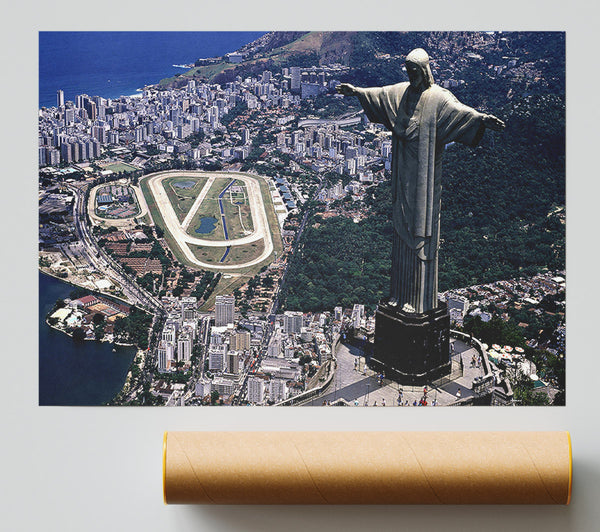 Statue Of Christ The Redeemer Rio De Janeiro Brazil Giclee Print