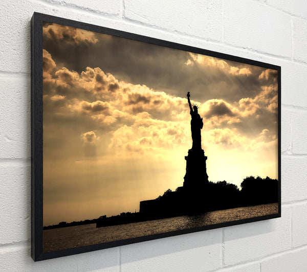 Statue Of Liberty United States Morning Rays