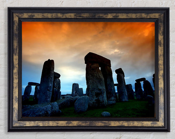 Stonehenge At First Morning Light Framed Print