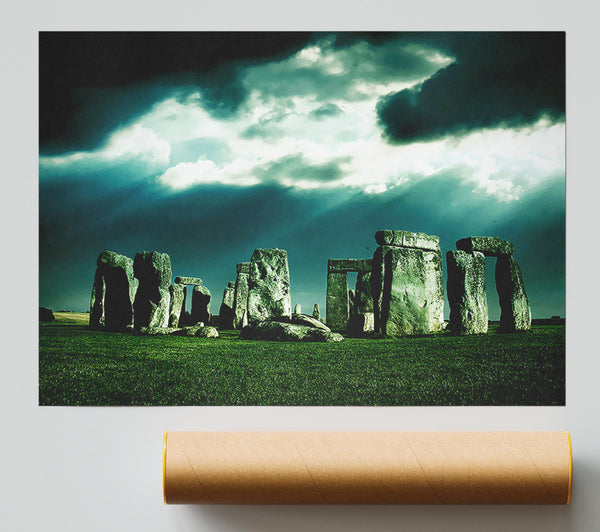 Stonehenge Sunblaze Giclee Print