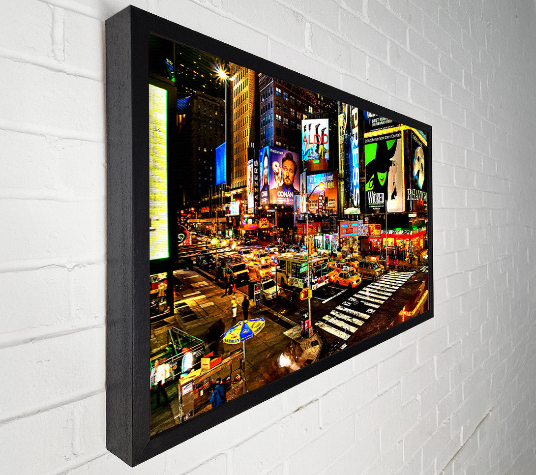 A Canvas Print of Street Advertising In New York Canvas Wall Art