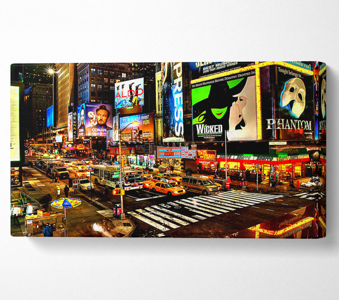  A Canvas Print of Street Advertising In New York Canvas Wall Art