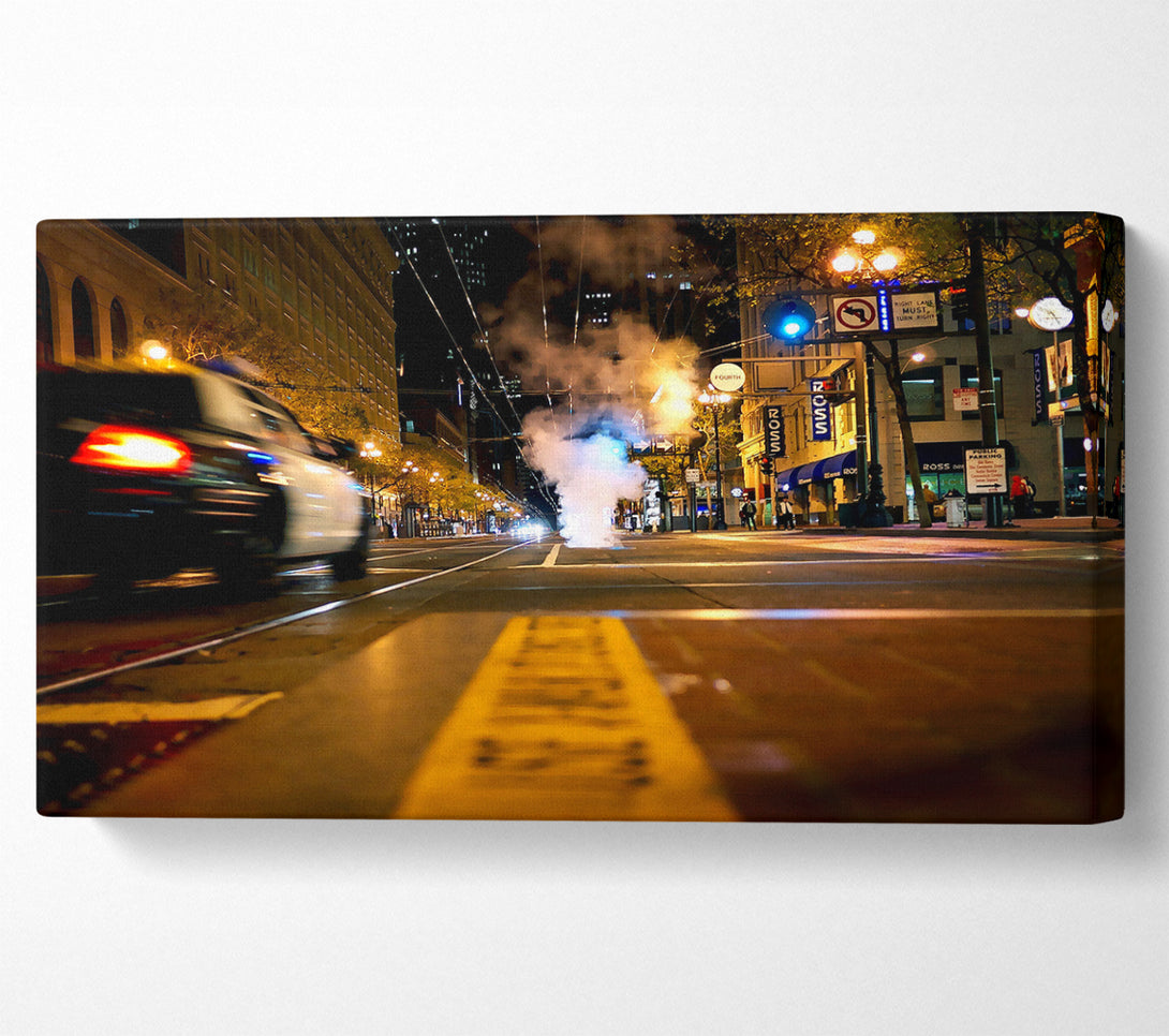  A Canvas Print of Street In New York At Night Canvas Art