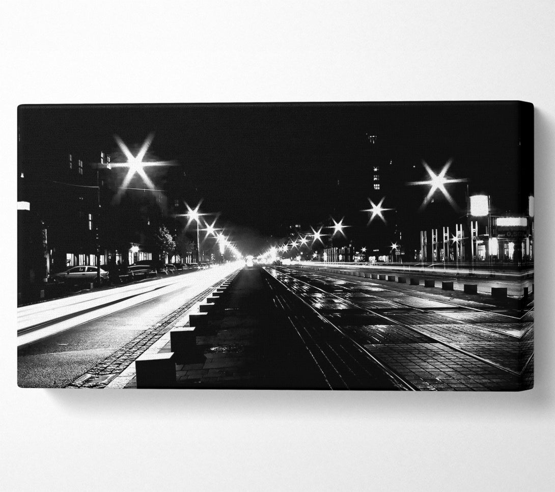  A Canvas Print of Street View At Night Canvas Print