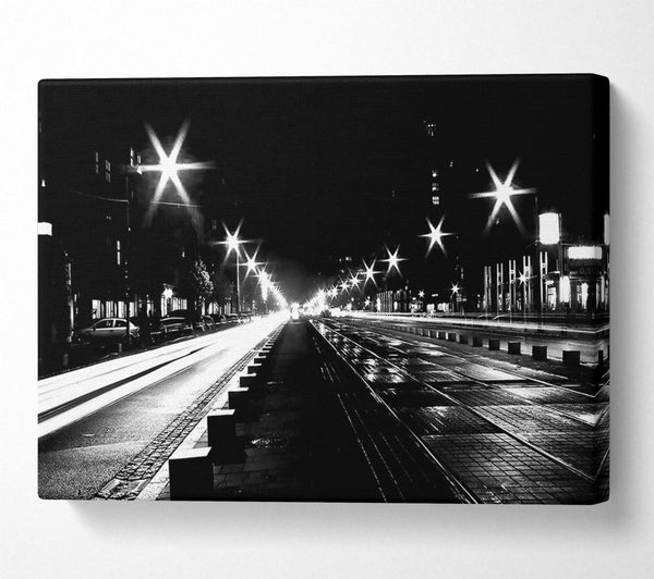  A Canvas Print of Street View At Night Canvas Print