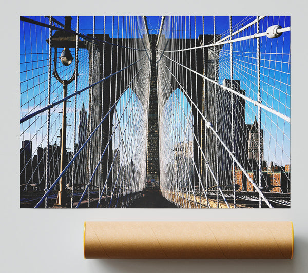 Structure Of Brooklyn Bridge Print