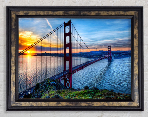 Sunrise At San Francisco Framed Print