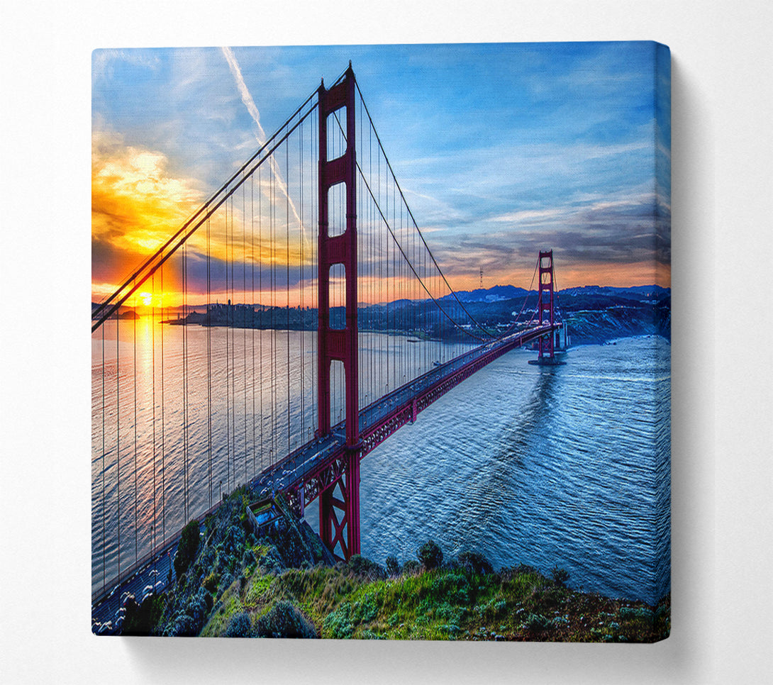  A Canvas Print of Sunrise At San Francisco Canvas Wall Art