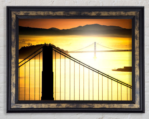 Sunrise Over San Francisco Bay Framed Print
