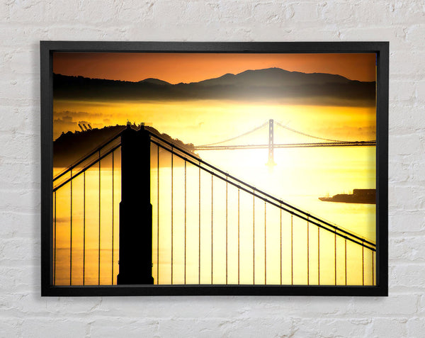 Sonnenaufgang über der Bucht von San Francisco