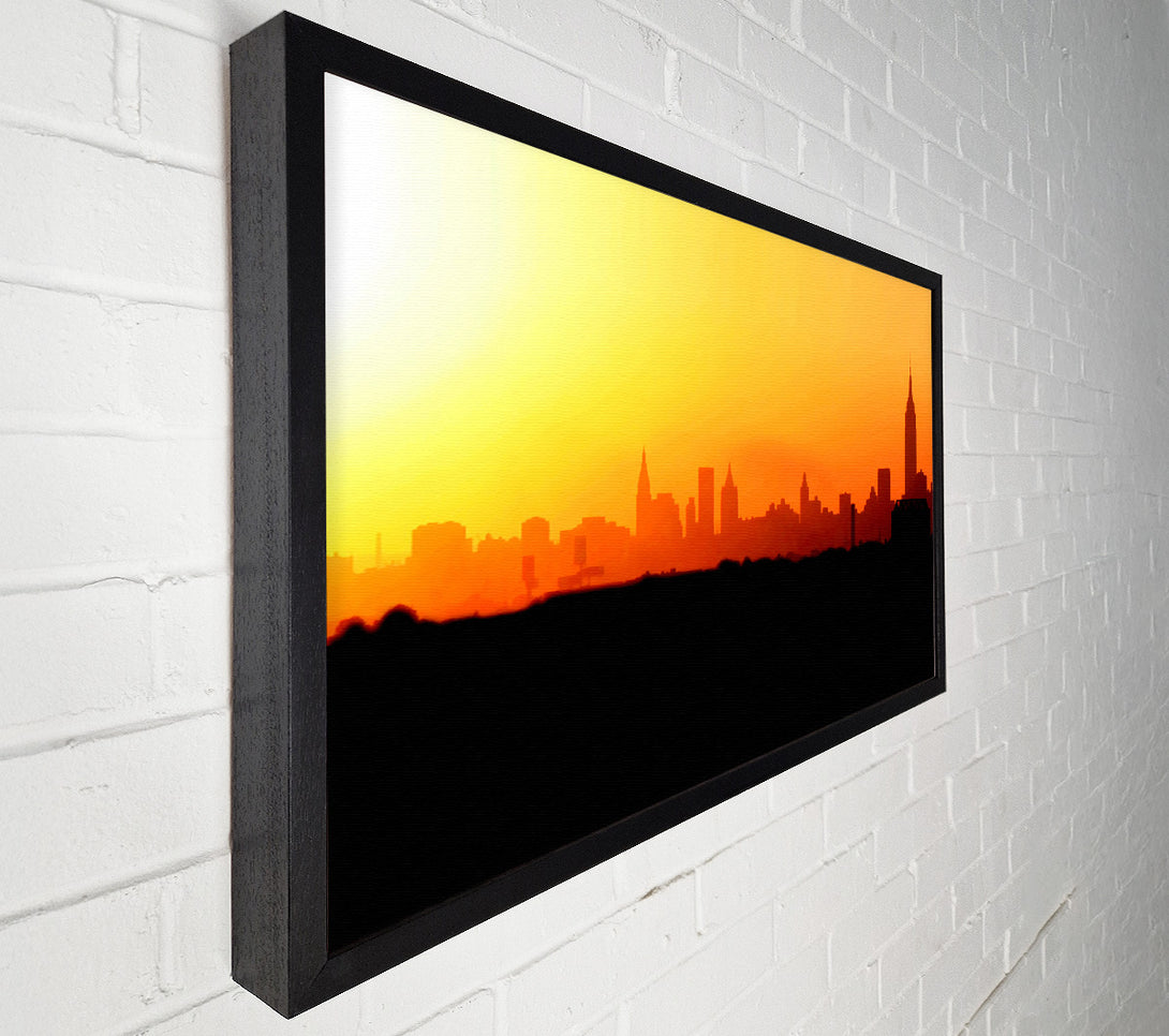  A Canvas Print of Sunrise Over The City Canvas Print