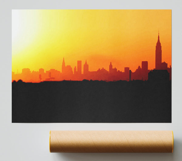 Sunrise Over The City Poster