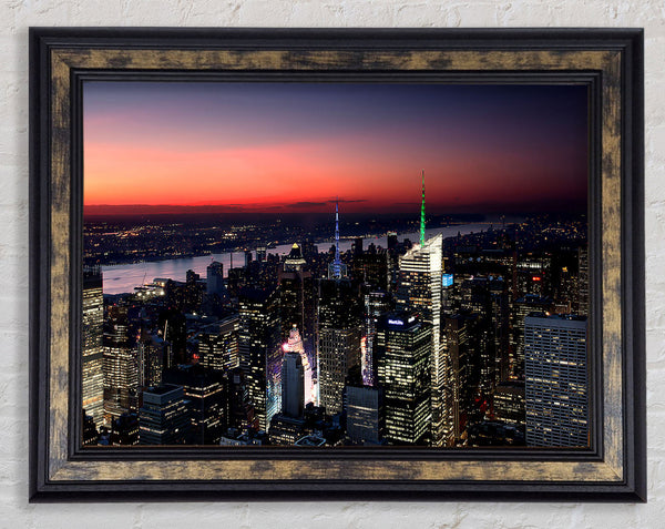 Sunset Over New Jersey Framed Print