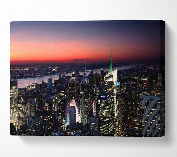  A Canvas Print of Sunset Over New Jersey Canvas Wall Art