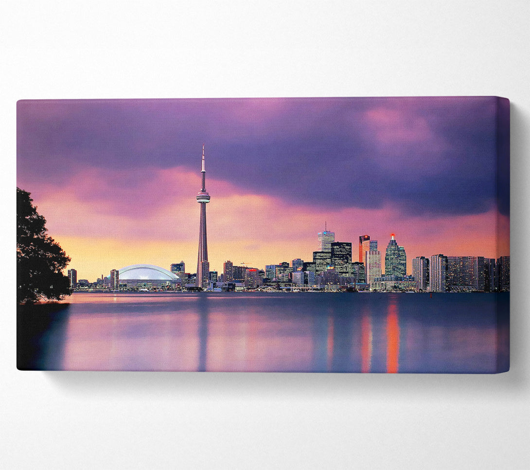  A Canvas Print of Surreal City Waters Canvas Art
