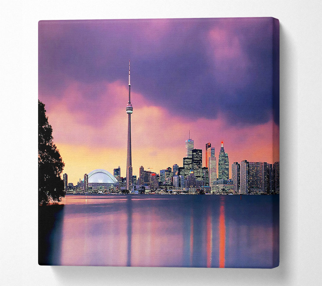  A Canvas Print of Surreal City Waters Canvas Art