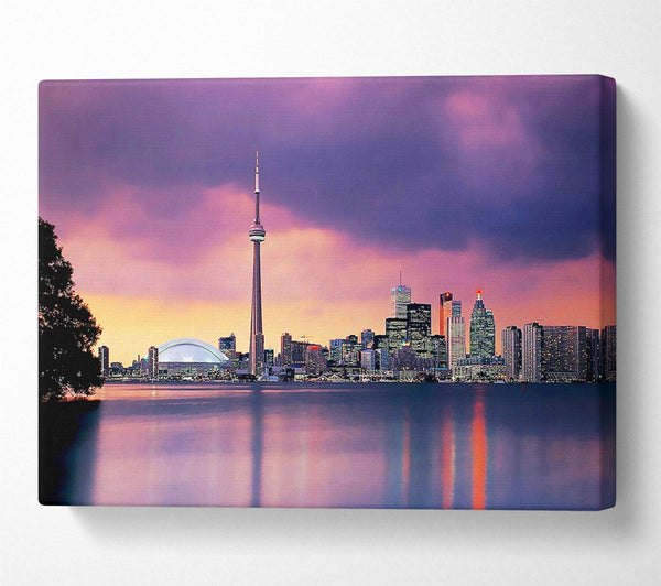  A Canvas Print of Surreal City Waters Canvas Art