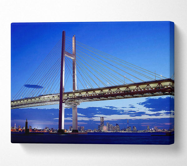  A Canvas Print of Suspension Bridge Nights Canvas Art