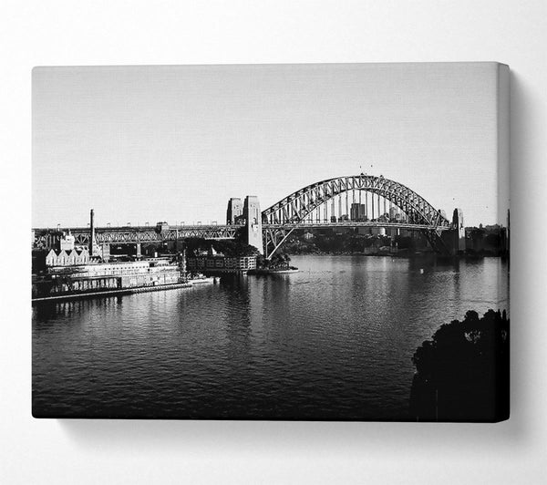  A Canvas Print of Sydney Harbour Bridge B n W Canvas Art