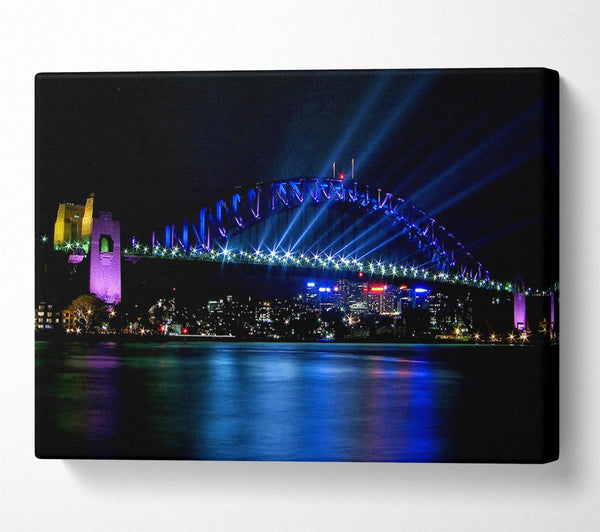  A Canvas Print of Sydney Harbour Bridge Blue Light Canvas Print