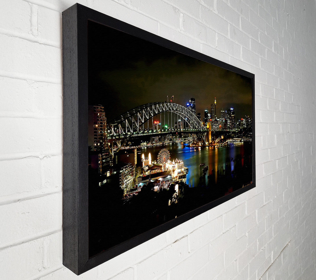  A Canvas Print of Sydney Harbour Bridge Evening Glow Canvas Art