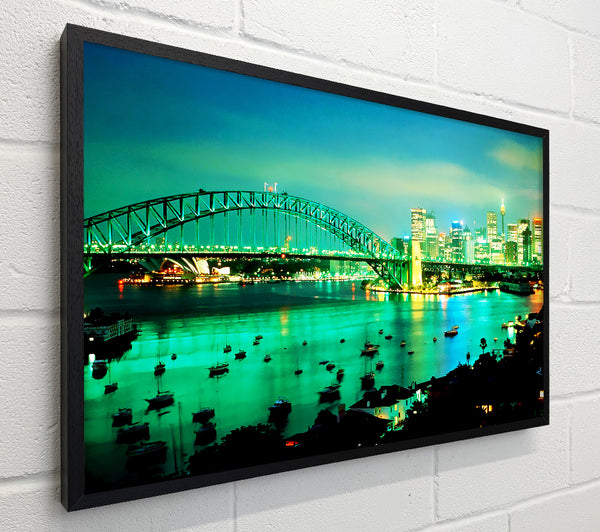 Sydney Harbour Bridge Green Glow