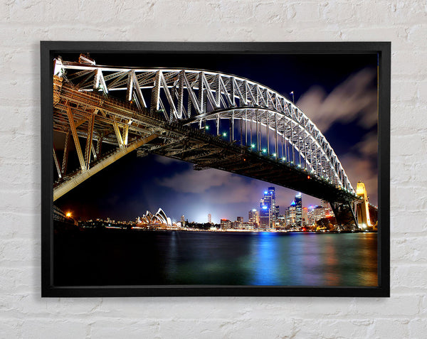 Sydney Harbour Bridge Nachtlichtreflexionen