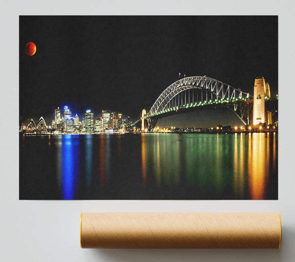 Sydney Harbour Bridge Opera House Giclee Print