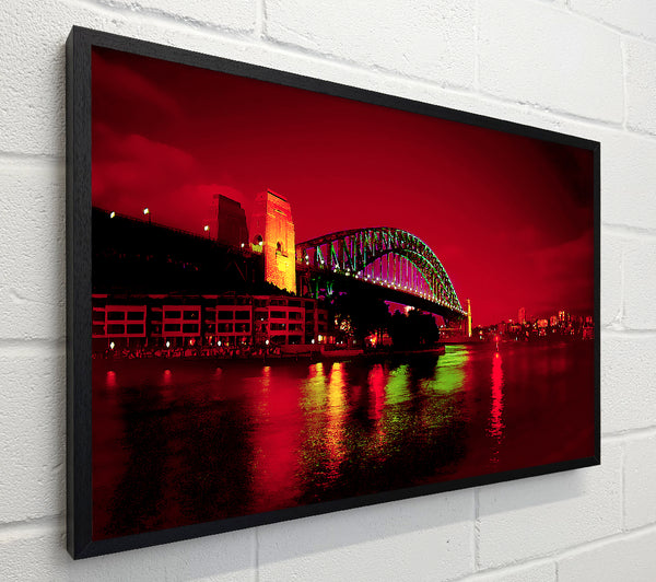 Sydney Harbour Bridge Red Glow