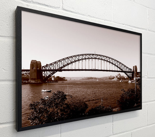 Sydney Harbour Bridge Retro Sepia