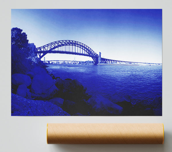 Sydney Harbour Bridge Stunning Blues Poster
