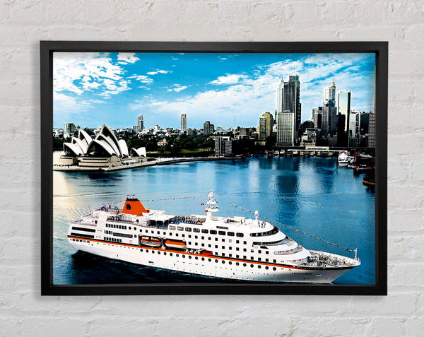 Kreuzfahrtschiff im Hafen von Sydney